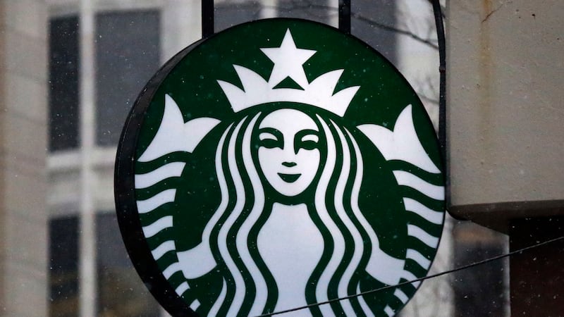 FILE - The Starbucks logo is seen on a shop, March 14, 2017, in downtown Pittsburgh. (AP...