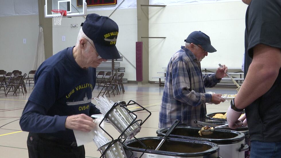 Brandywine’s food staff served a free breakfast to those who have served in the armed forces....